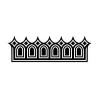 Geometric Arch Motif, Minimalist , Black White, Pattern vector