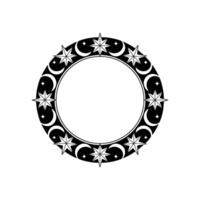 Celestial Circle Lunar Stellar Ornamentation vector