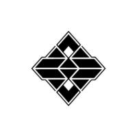 Geometric Diamond Emblem, Modern Abstract, Minimalist vector
