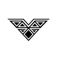 Geometric Descent Abstract V-Shape Emblem vector