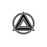 Geometric Infinity Symbol - Minimalist Black White Emblem vector