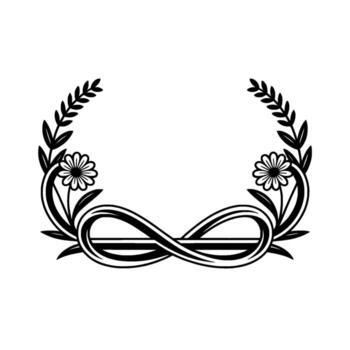 floral infinito lazo - elegante, continuo ciclo vector