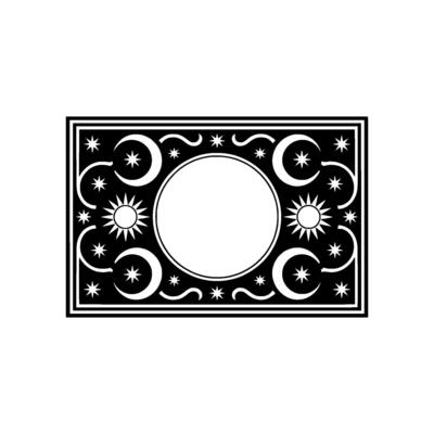 Celestial Border, Vintage Astronomy, Symbolic