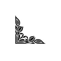 Elegant Botanical Corner, Minimalist vector