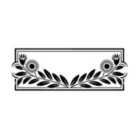 Elegant Botanical Border, Vintage Element, Tulip vector