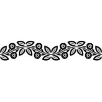 Stylized Floral Border, Vintage Element, Branch vector