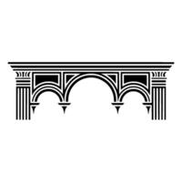 Geometric Archway, Minimalist , Architectural Ornament vector