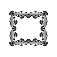 Art Deco Geometric Frame,Elegant Black White vector