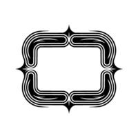 Geometric Deco Frame, Elegant Border, Vintage - Line vector