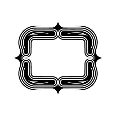 Geometric Deco Frame, Elegant Border, Vintage - Line