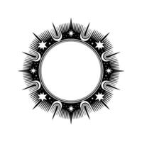 Celestial Halo Stylized Starburst Border vector