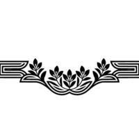 Art Deco Botanical Border, Elegant Element, Decorative vector