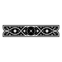Intricate Medieval Border, Stylized Ornamentation, Decorative Element vector