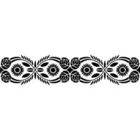 Intricate Floral Border, Vintage , Decorative Element, Illustration vector