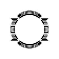 Geometric Circle Emblem, Minimalist , Modern - Pattern vector