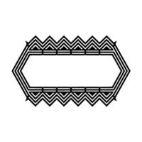Geometric Deco Border, Elegant Outline, Vintage, Hexagon vector