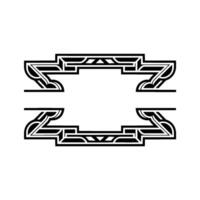 Geometric Deco Frame, Minimalist , Vintage Aesthetic, Symmetrical vector