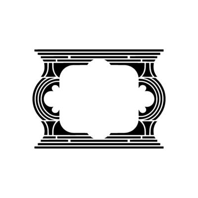 Geometric Deco Frame, Minimalist , Elegant Outline, Decorative
