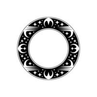 Celestial Circle Lunar Ornamentation, Minimalist vector