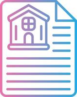 A house icon on a paper document vector