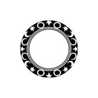 Stylized Celestial Circle, Intricate Ornamental vector