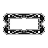 Art Deco Starburst Frame, Elegant vector