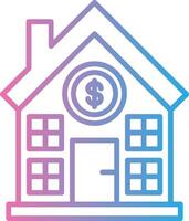 A house with a dollar sign on it vector