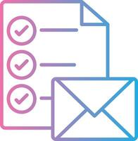 Email checklist icon vector