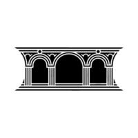 Architectural Emblem Classic Archway Silhouette vector
