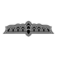 Art Deco Wave Ornament, Geometric , Vintage Elegance vector