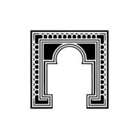 Geometric Archway, Minimalist , Monochrome Elegance vector
