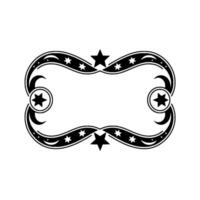 Celestial Border Vintage Star Crescent Frame vector