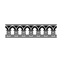 Art Deco Architectural Ornament, Linear Border - Geometric vector