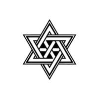 Intricate Labyrinth Star, Geometric Symbolism vector