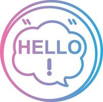 Hello speech bubble icon vector