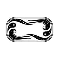 Celestial Oval Frame, Art Deco Starburst vector