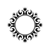 Tribal Moon Frame, Celestial , Minimalist vector