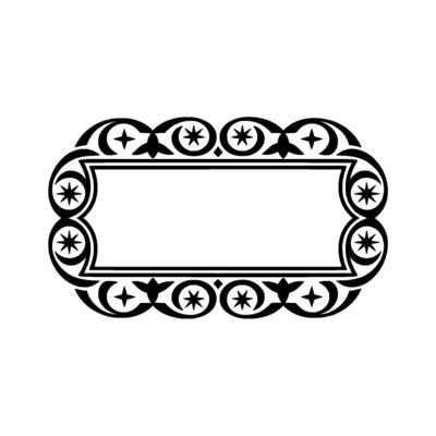 Ornate Frame, Celestial Details, Vintage