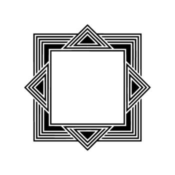 geométrico deco marco, minimalista , resumen forma, geometría vector