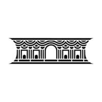 Geometric Temple Emblem, Minimalist, Architecture vector