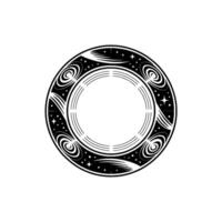 Celestial Mandala, Circular Emblem, Mystical vector