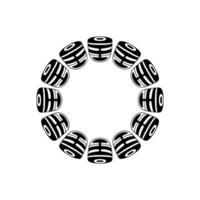 Abstract Tribal Circle, Geometric Pattern, Minimalist vector