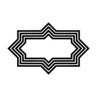 Geometric Star Frame, Layered , Minimalist vector