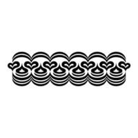 Abstract Wave Border, Geometric Rhythm, Minimalist vector