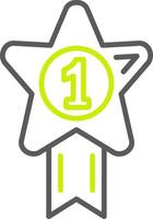 A star with a number one on it vector