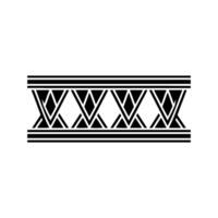 Geometric Deco Border, Streamlined , Minimalist Pattern, Symmetrical vector