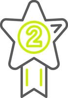 A star with a number two on it vector