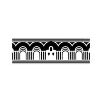 Geometric Deco Border,Stylized Arch Motif vector