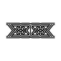 Geometric Celtic Knot Border, Minimalist, Pattern vector