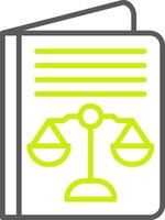 A book with scales of justice on it vector